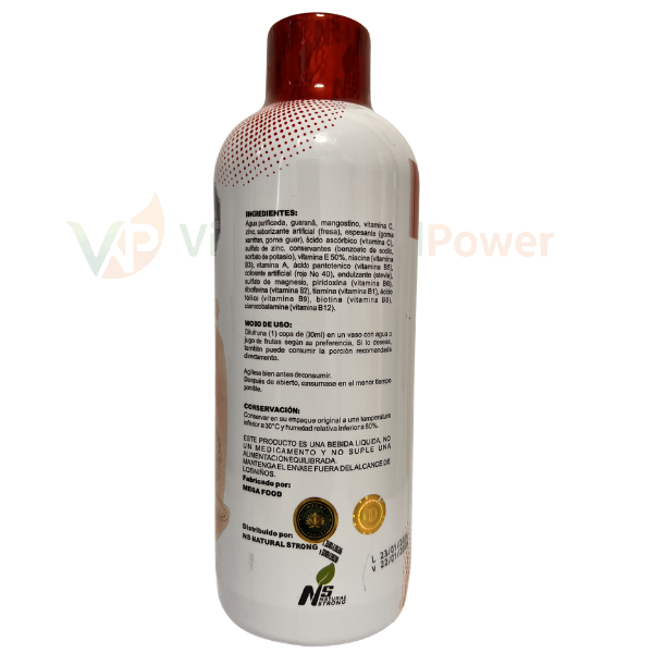 Jarabe Francés con Guaraná, Mangostino, Vit C y Zinc 1L - Imagen 3